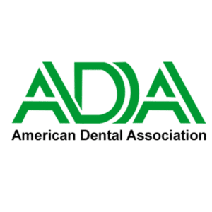 ADA logo in bold green letters representing the American Dental Association